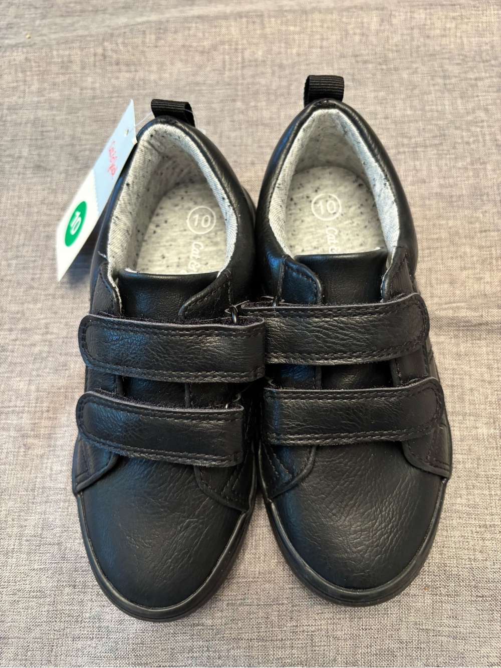 Cat & Jack Black Hook-and-Loop Kids Sneakers
Size 10